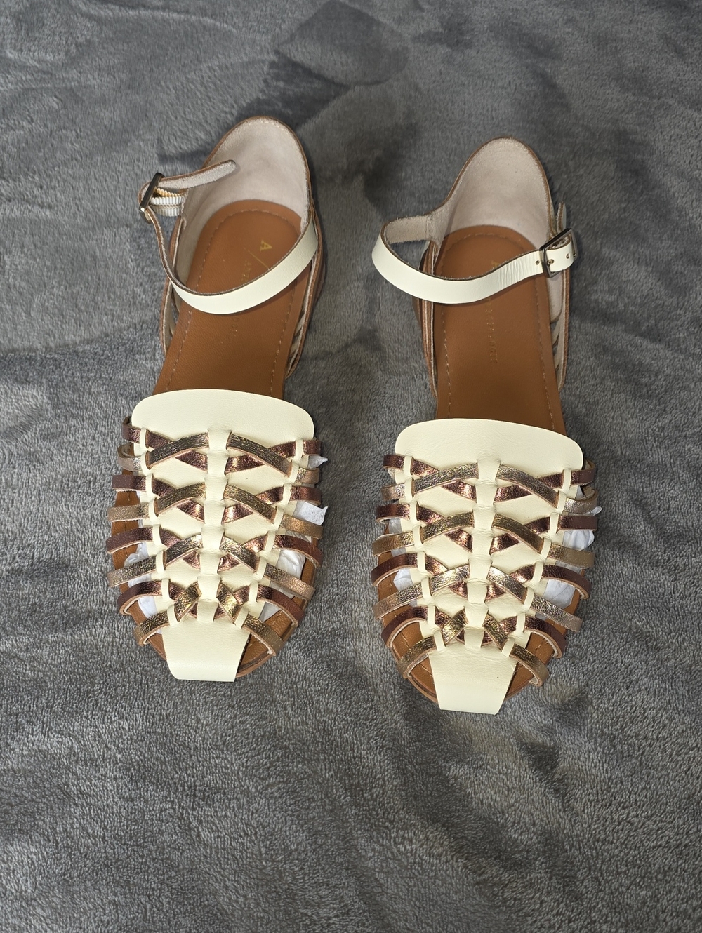 Anthropologie leather strap sandals. Size 7. Brand New.